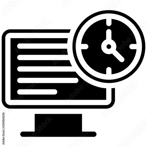 Working Time Vector Icon