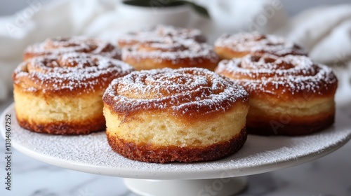 Wallpaper Mural Freshly Baked Sweet Cinnamon Rolls with Powdered Sugar Topping Torontodigital.ca