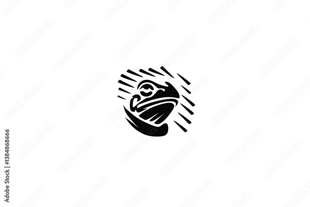 a black frog logo illustration design a black frog logo illustration design