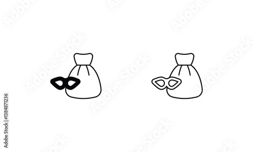 Themed Costumes icons set vector stock illustration