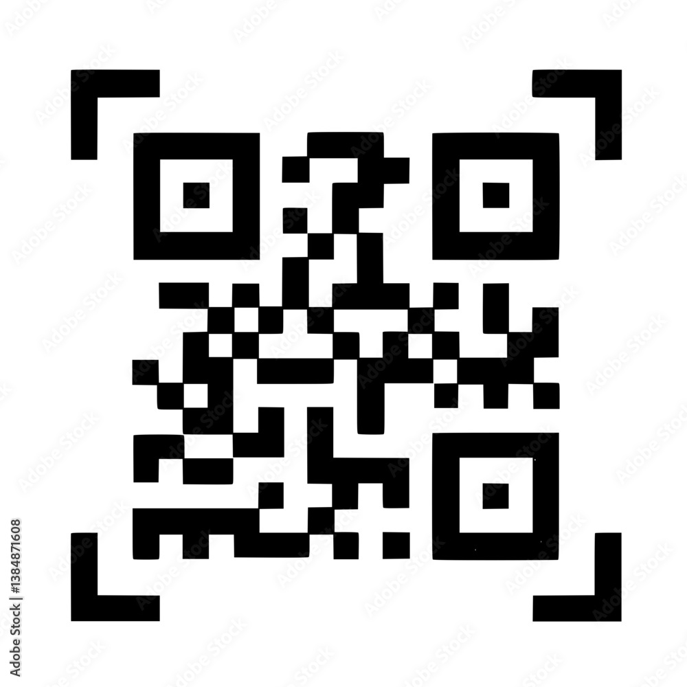 qr code on white background qr code on white background