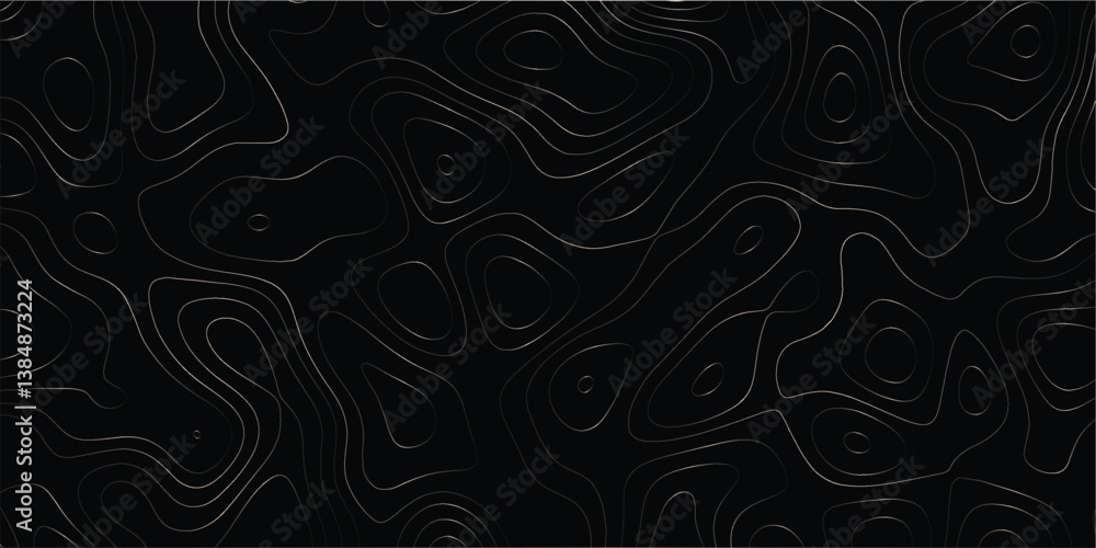 Fototapeta premium Modern contour background with elevation-style flowing lines and soft rhythm