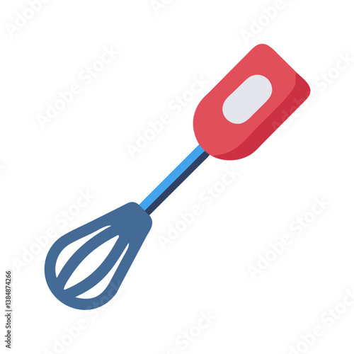  Stylish Mixing Paddle Icon Illustration