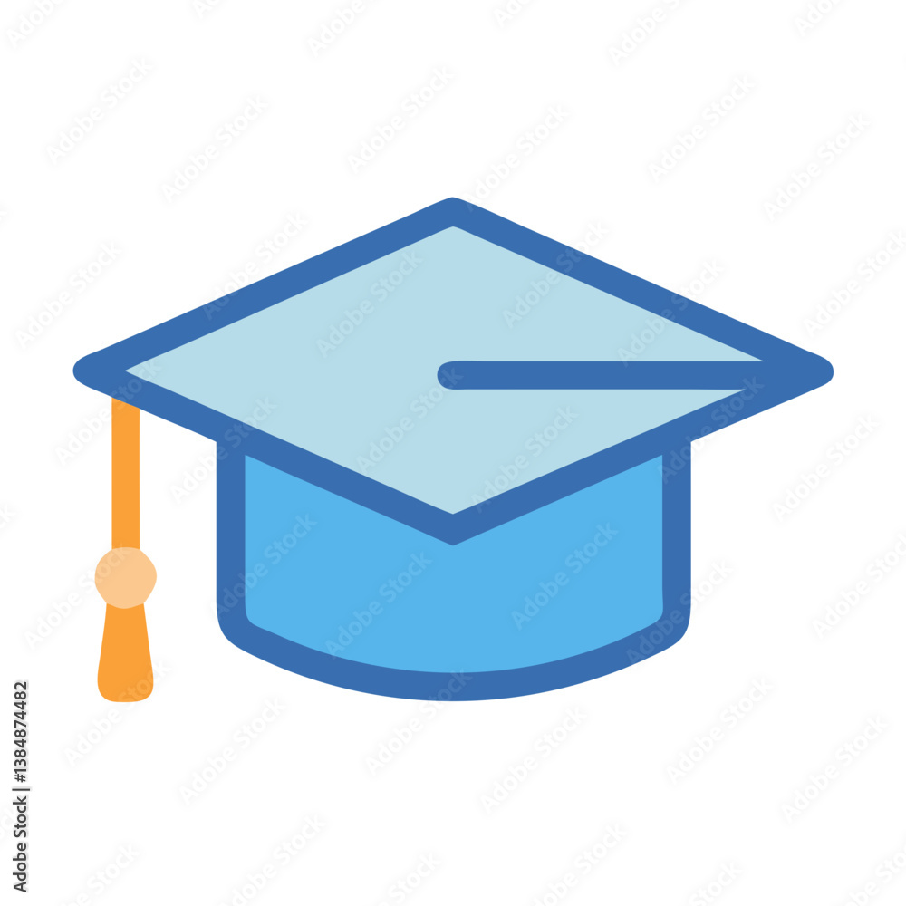 Modern Mortar Board Icon Representation Modern Mortar Board Icon Representation