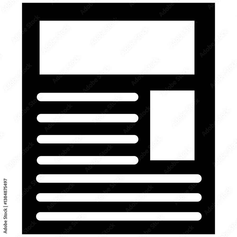 Fototapeta premium Tabloid Icon