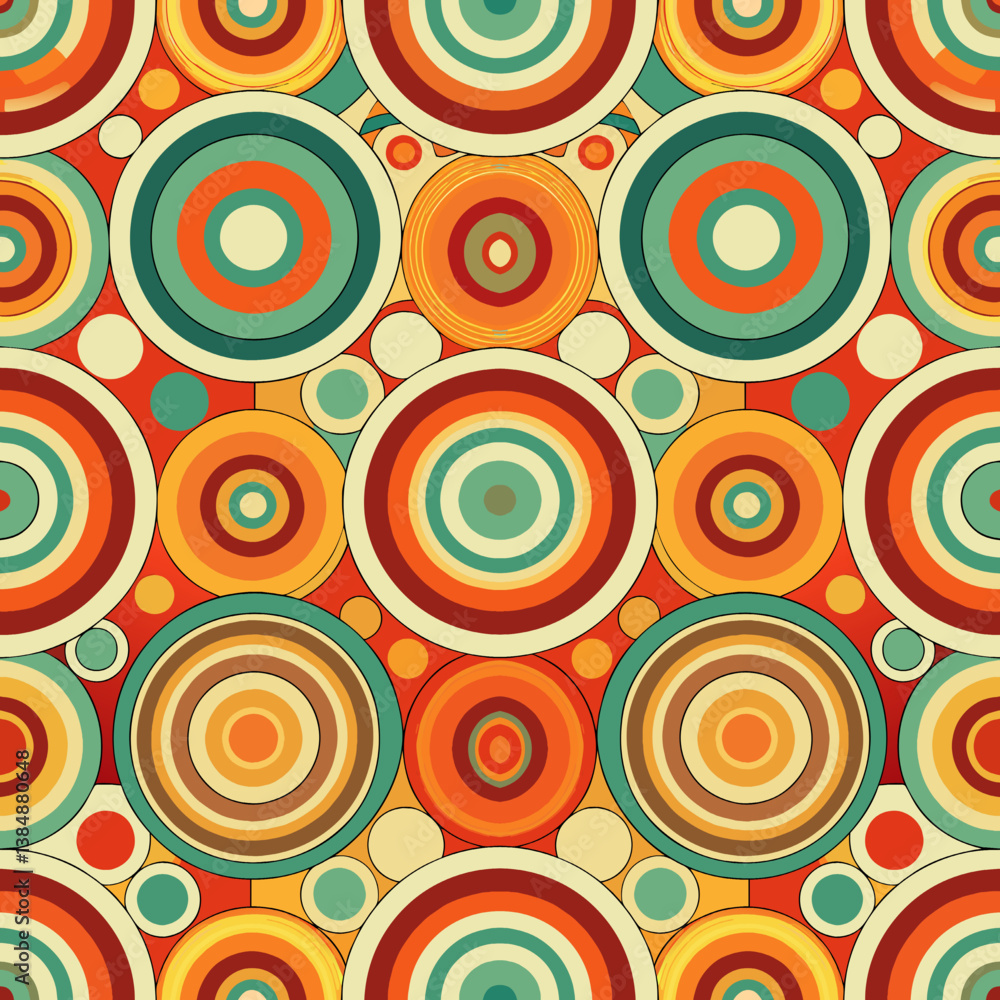 Seamless background pattern. Abstract circles pattern. Vector illustration. Seamless background pattern. Abstract circles pattern. Vector illustration.