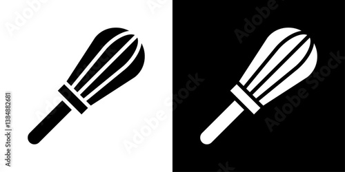 Beater icons vector set in solid flat style