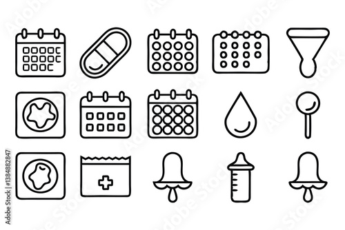 menstrual cycle and contraception related editable