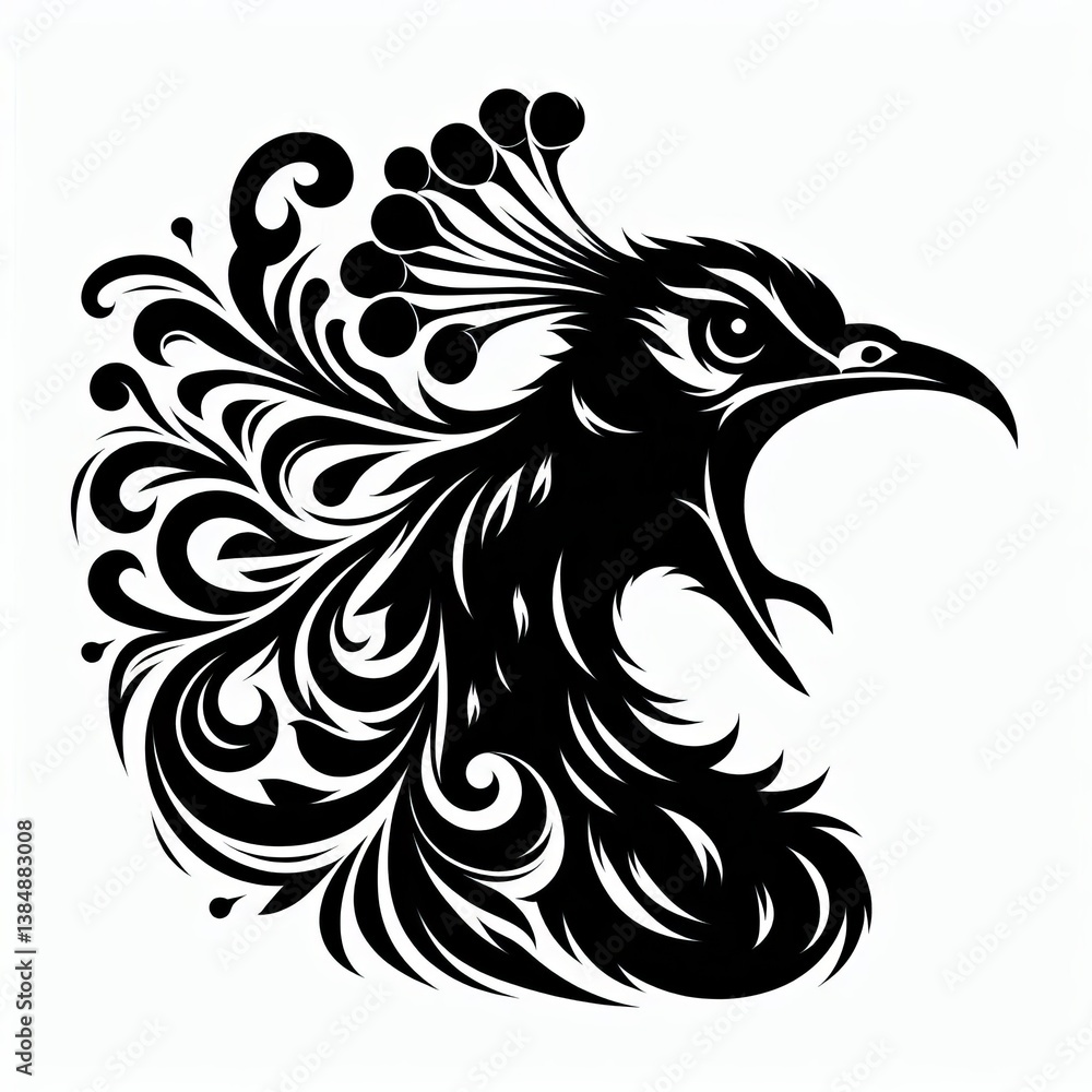 Fototapeta premium Bird Silhouettes Set Against a Scenic Wildlife Backdrop