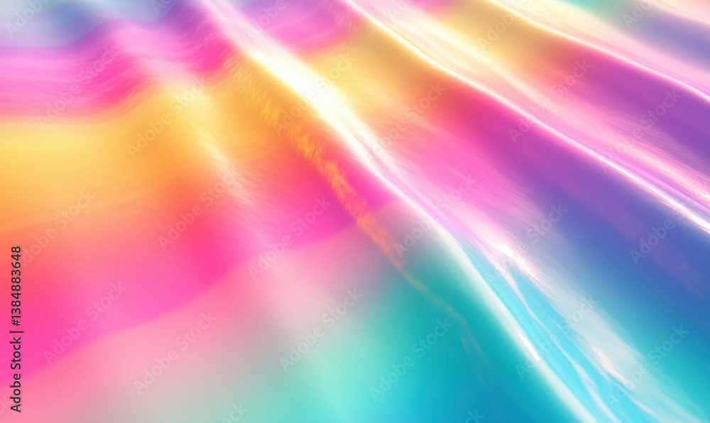 Obraz premium Colorful abstract wave pattern with vibrant gradients and smooth textures