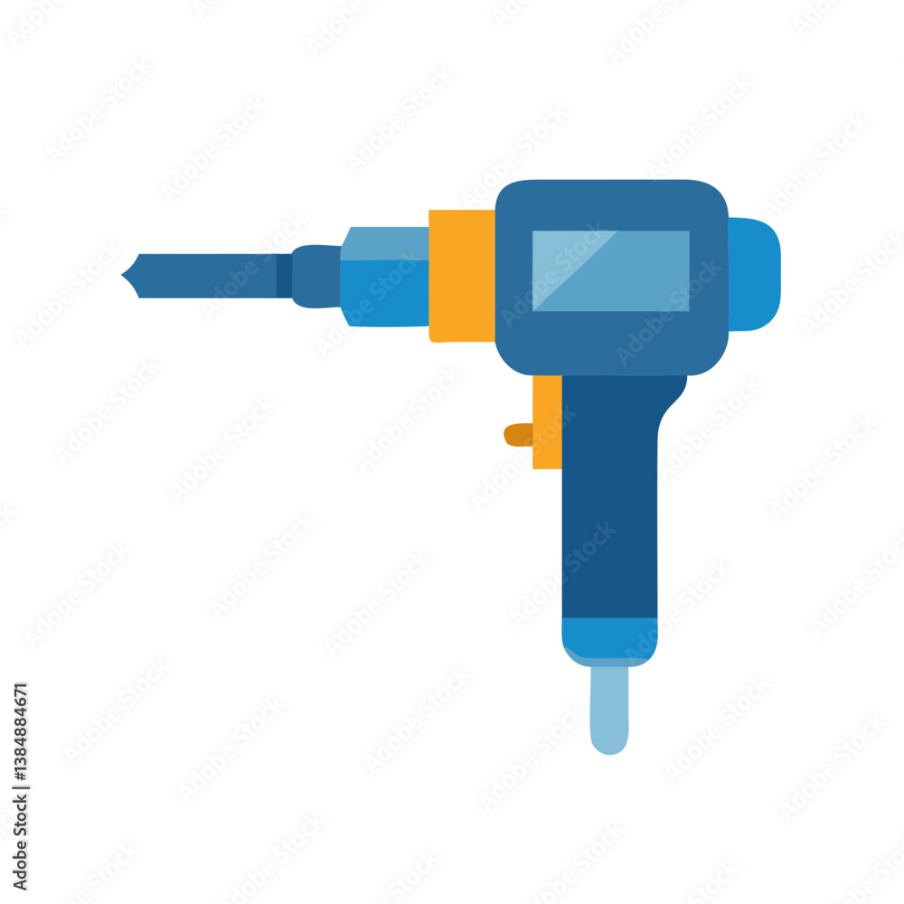 Stylish Pneumatic Drill Icon Artwork Stylish Pneumatic Drill Icon Artwork