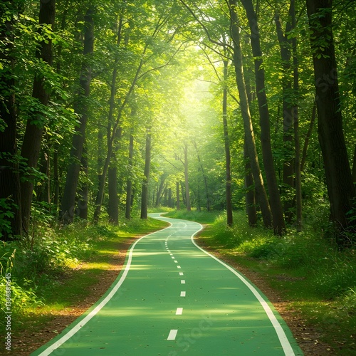 Eco-Friendly Bicycle Ride on Green Paths Promoting Sustainable Travel on Earth Day 2025