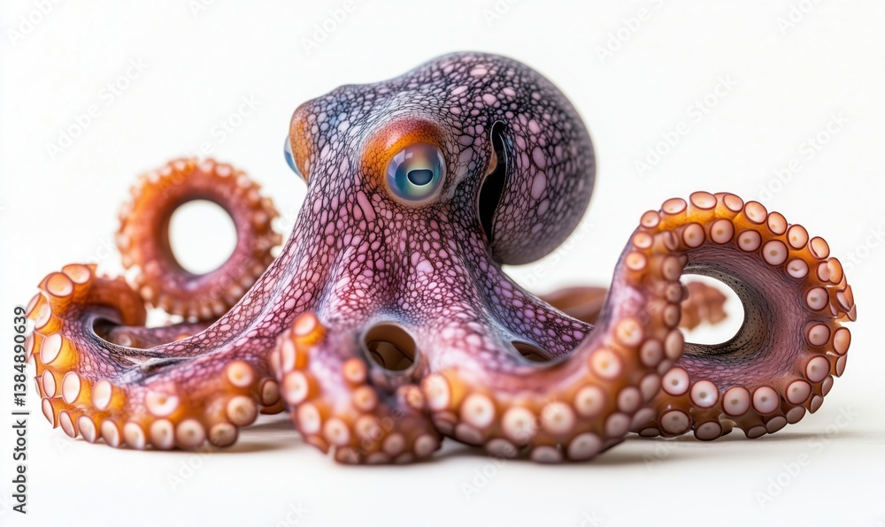 Obraz premium Colorful octopus with intricate patterns and textures on its skin