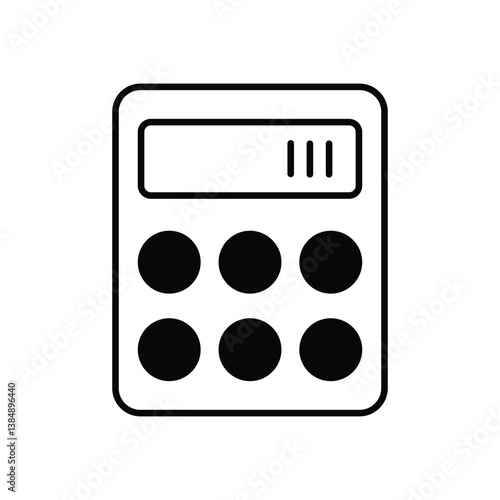 Calculator  icon isolated on a white background. Vector illustration.