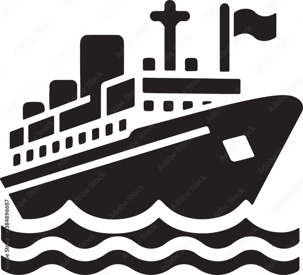 Obraz premium vector illustration of a ship