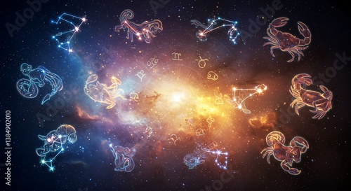 Cosmic Constellations: A Celestial Dance AI Generated