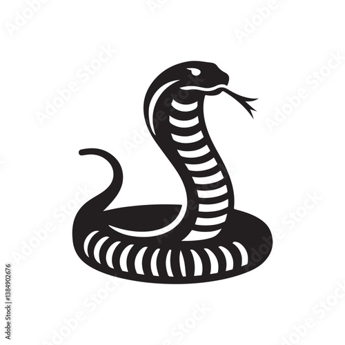 cobra snake icon silhouette vector illustration design on white background.