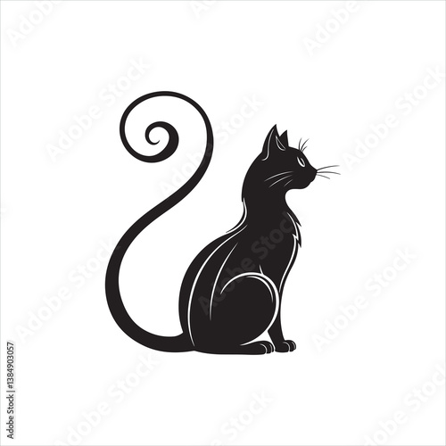 Wallpaper Mural Cat Silhouette Elegance Torontodigital.ca