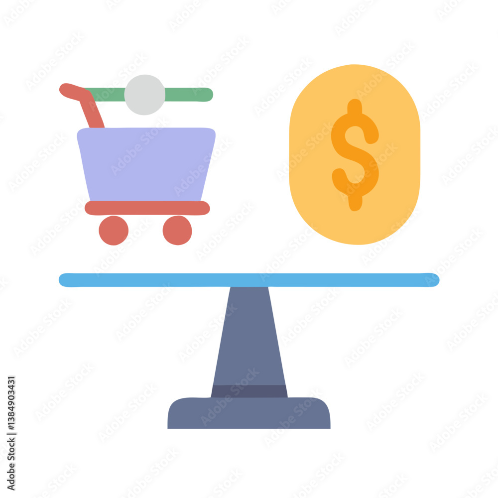 Shopping Balance Icon for Weight Measurement Shopping Balance Icon for Weight Measurement