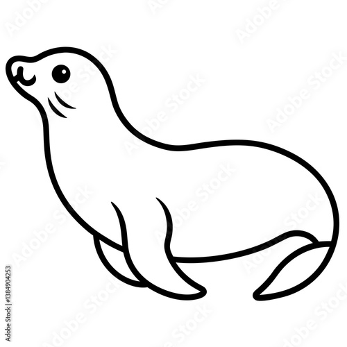seal on white background