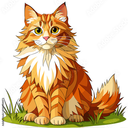 red cat with green eyes