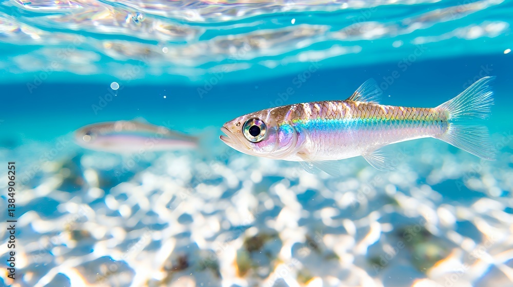 Fototapeta premium Stunning underwater fish in a turquoise ocean