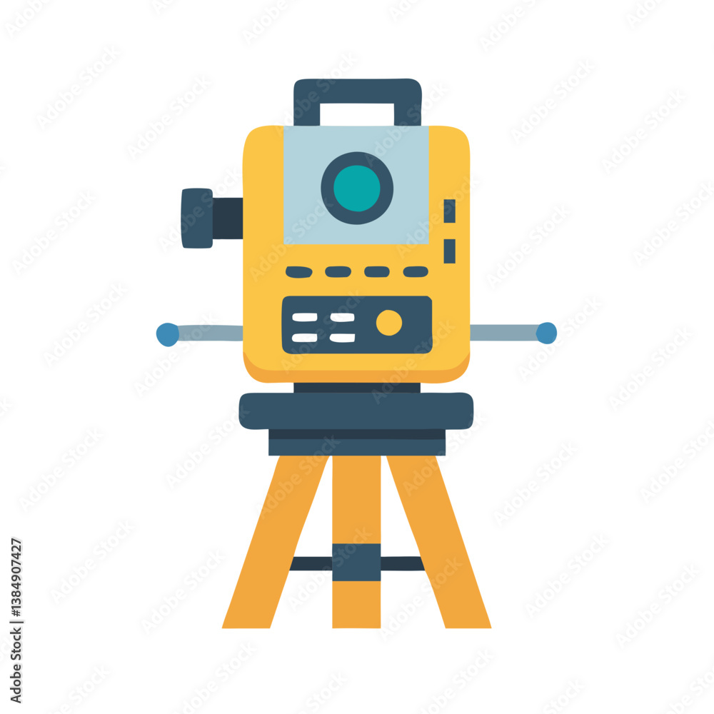 Fototapeta premium Functional Theodolite Machine Design for Surveying