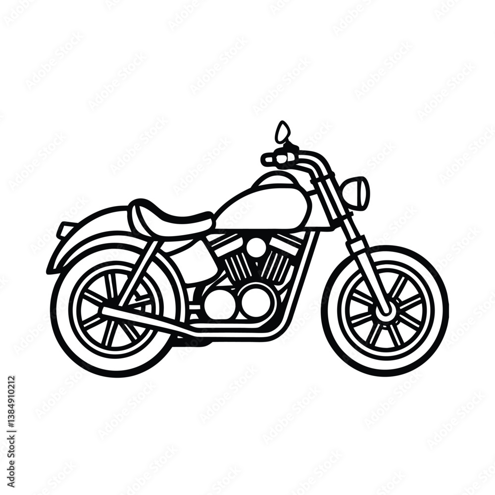 Fototapeta premium vector illustration of a motorcycle