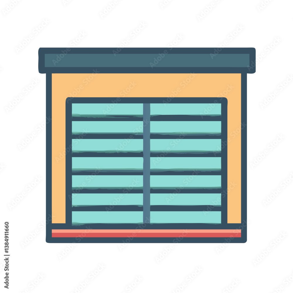 FunctionalWindowShutterIconforStyle FunctionalWindowShutterIconforStyle