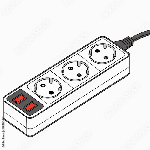 Power Strip with Multiple Outlets and USB Ports  