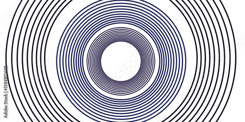 white abstract background with glowing circles. Swirl circular lines pattern. Geometric spiral. Twirl element. Modern graphic design. Futuristic technology concept. Vector illustration