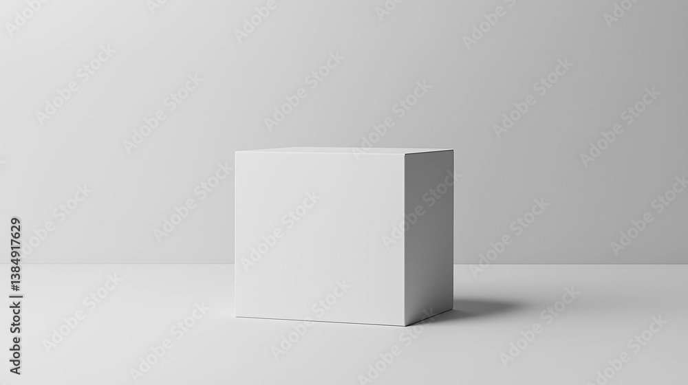 White cardbord box mockup package place in sunlight shade simple minimal style. White cardbord box mockup package place in sunlight shade simple minimal style.