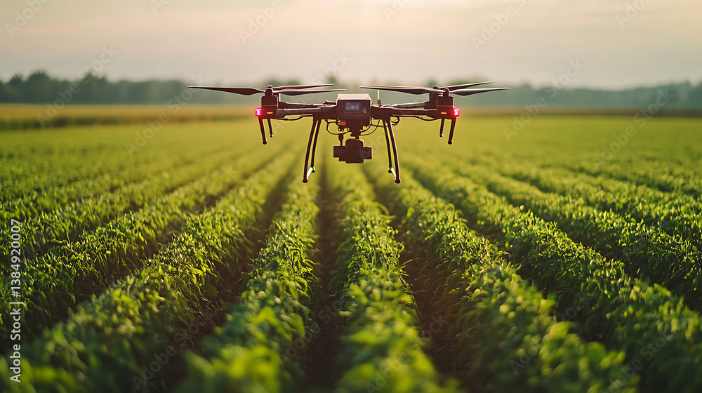 An AI powered agricultural drone collecting data on crop health and providing real time insights for precision farming, Agriculture technology style, photo of An AI powered agricultural drone collecting data on crop health and providing real time insights for precision farming, Agriculture technology style, photo of