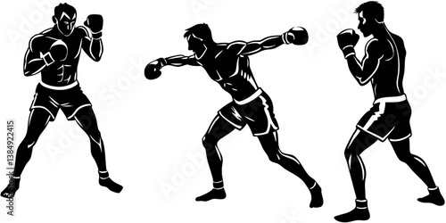 silhouette of a boxer