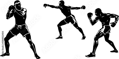 silhouette of a boxer