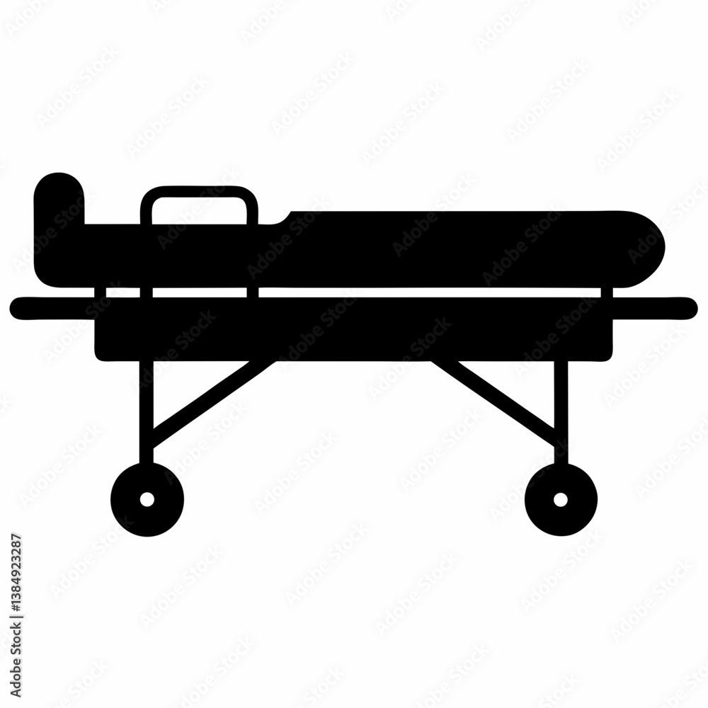 vector illustration of medical bed vector illustration of medical bed