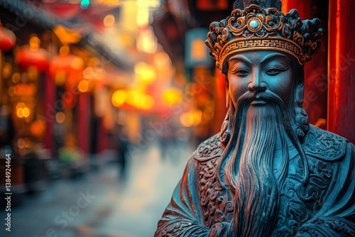 A historical and dignified portrayal of Huang Di, the Yellow Emperor, set against an ancient Chinese backdrop
