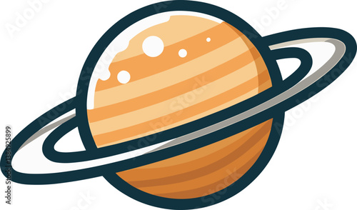 シンプルな土星のアイコン
