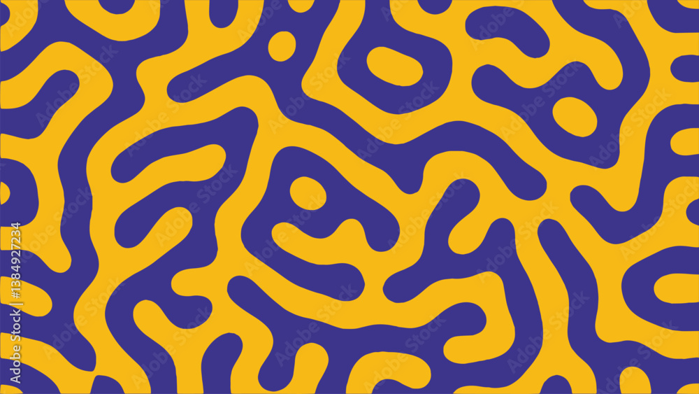 Abstract turing pattern lines seamless texture wallpaper fabric diffusion noodle background EPS 10