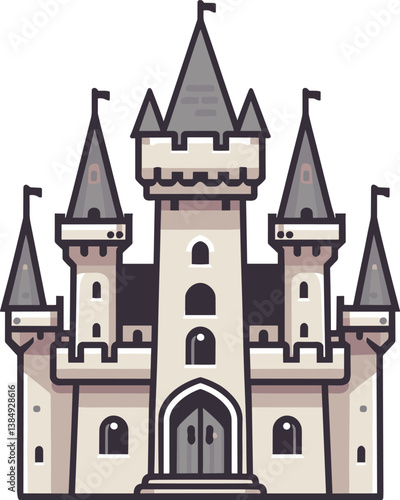 シンプルなお城のイラスト
