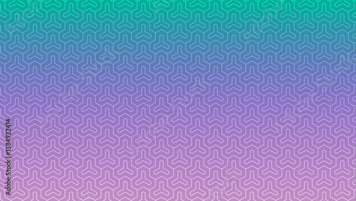 Seamless Geometric Pattern with Gradient Background, Modern Abstract Vector Design