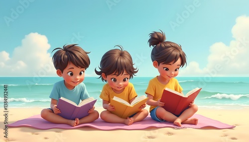 Beachside Reading Moment