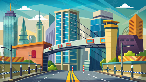 The view of the business and skyscraper precinct of Lower Parel, Mumbai that greets you as you enter the precinct by taking the Lower Parel bridge (currently closed for reconstruction)