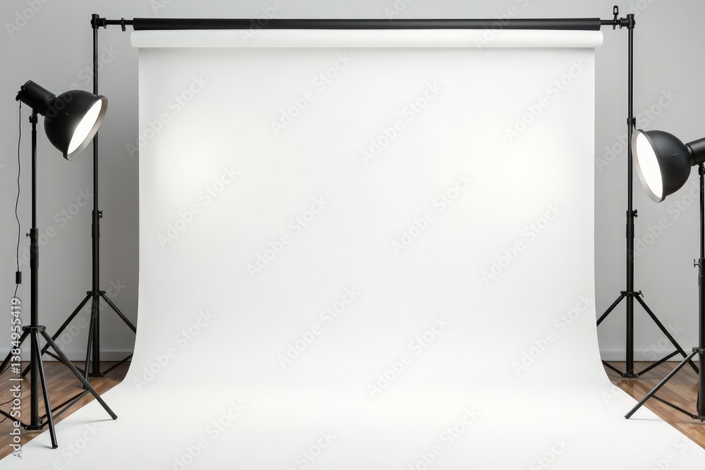 Pure white seamless backdrop, perfect for product photography or graphic design , backdrop, wall, mockup