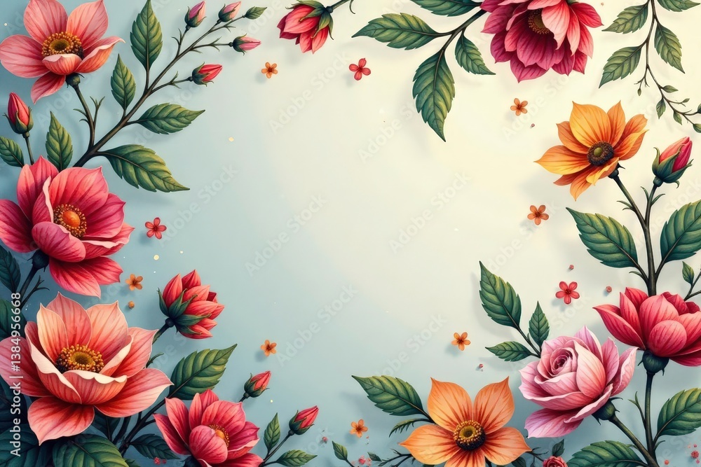 Subtle paisley floral pattern, muted tones, soft focus , background, flower