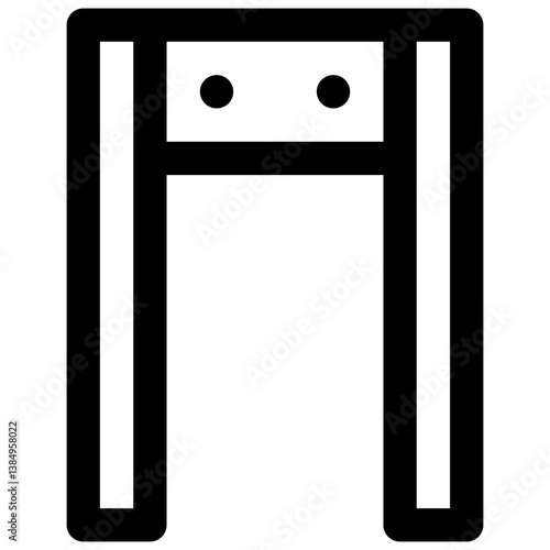 Security check. Editable stroke vector icon.