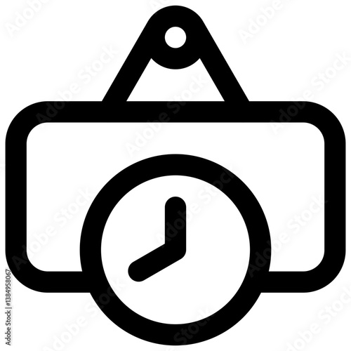 Fotografie Opening hours. Editable stroke vector icon.