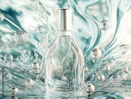 A white essence product bottle