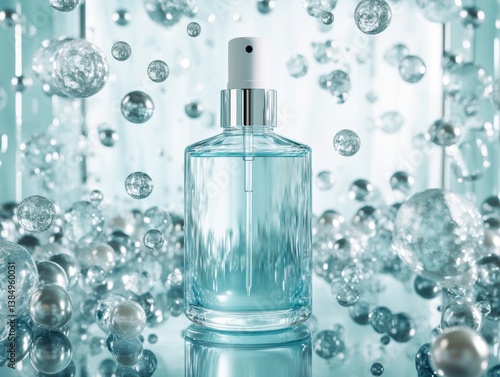 A white essence product bottle