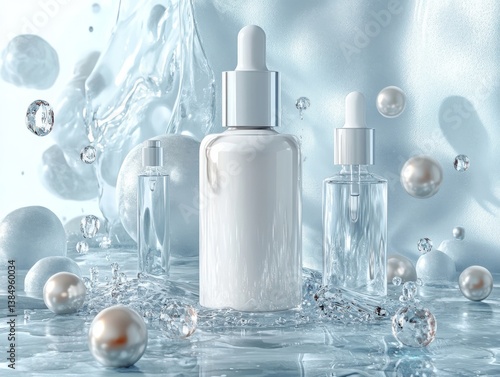 A white essence product bottle